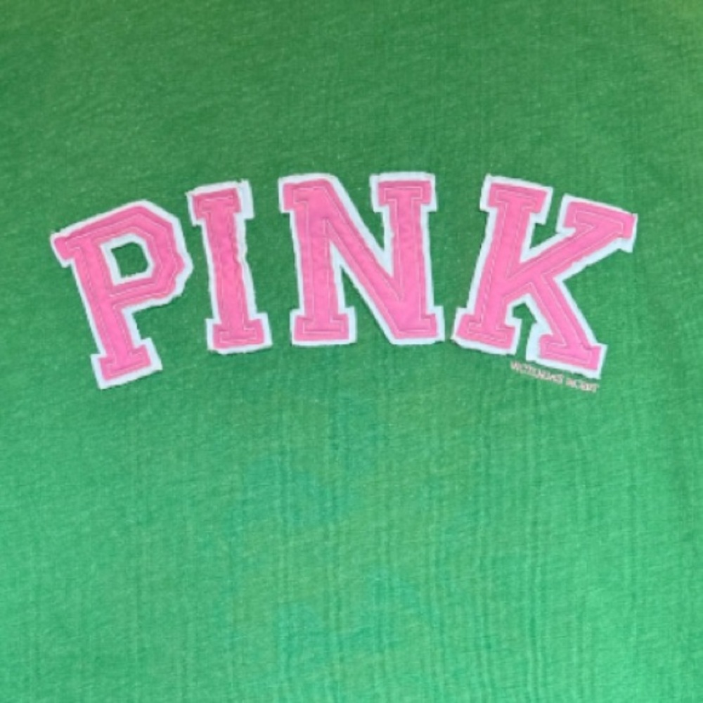 Y2k PINK Victoria’s Secret Pullover Hoodie Kangaroo Pockets VNECK Sweatshirt - Picture 11 of 13